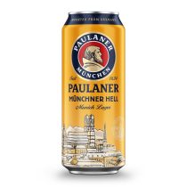   Paulaner  Münchner Hell lager, világos sör - 0,5 liter dobozos.